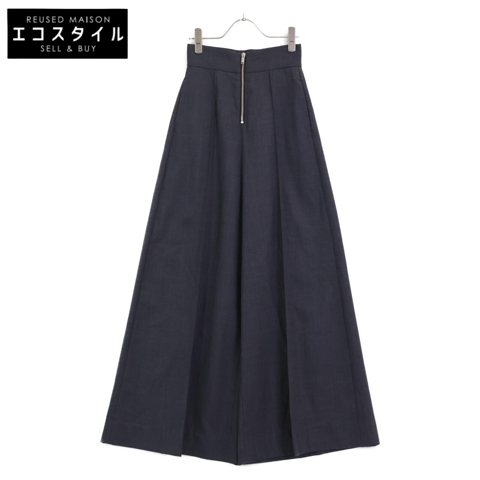 

Maison Margiela S51KA0453 Серые брюки из смесовой шерсти с широким передом на молнии 36 серый б/у