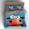 Cartoonish Cow Illustration. Bedding Duvet Cover Sets Duvet Covers Pillowcases Gifts (1 * Duvet Cover 2 * Pillowcases, Without Duvet Insert)
