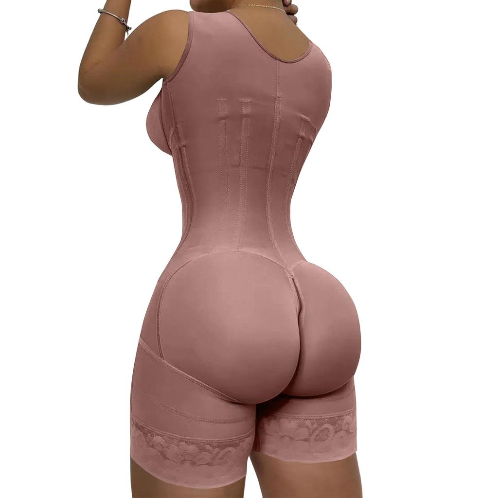 Women's Solid Color Tight Waist Shaping Top Tummy Shaping Bodysuit