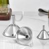 Stainless Steel Funnel, 3-Piece Small Kitchen Funnel with Long Handle Funnel