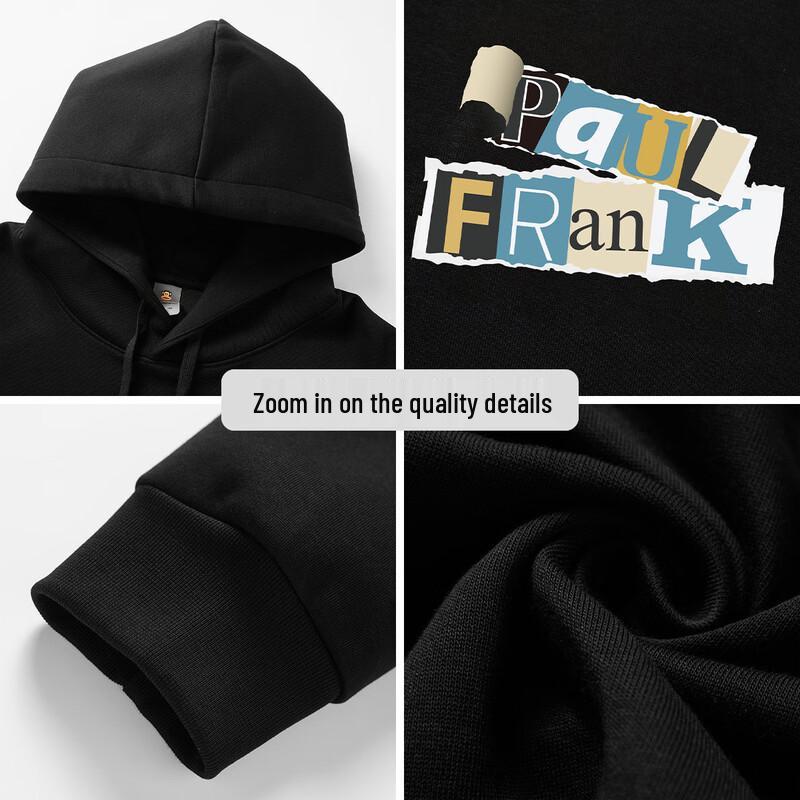 Paul Frank American Retro Heavyweight Loose Couple Hooded Sweatshirt