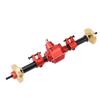 RC Rear Axle Assembly Aluminum Alloy RC Car Rear Axle Upgrade Parts with 27T 8T Internal Mounting Gear for SCX10 PRO Red