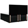 Box Spring Bed with Mattress Black 200x200 cm Fabric