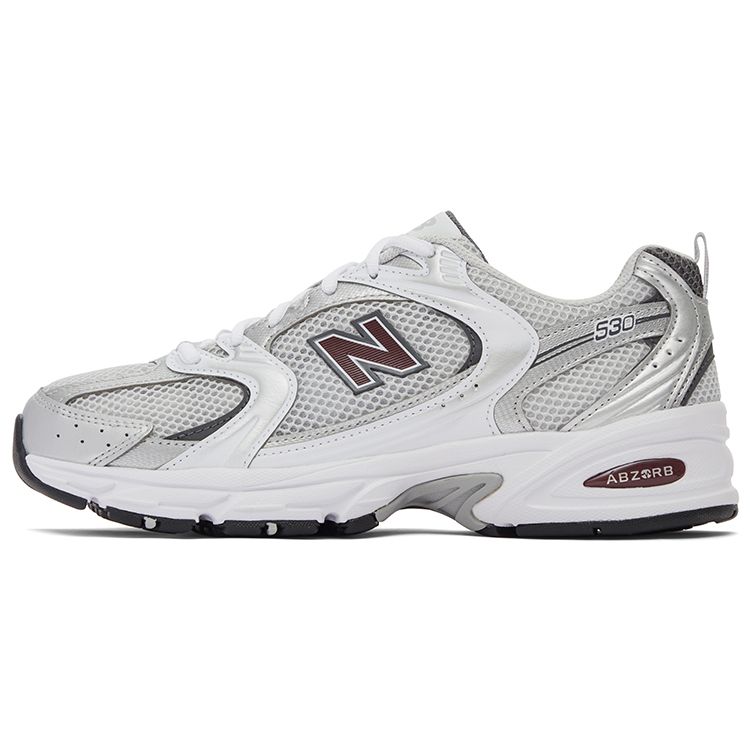 

New Balance 530 Silver Burgundy Unisex Sneakers MR530GS EU 36 бордовый