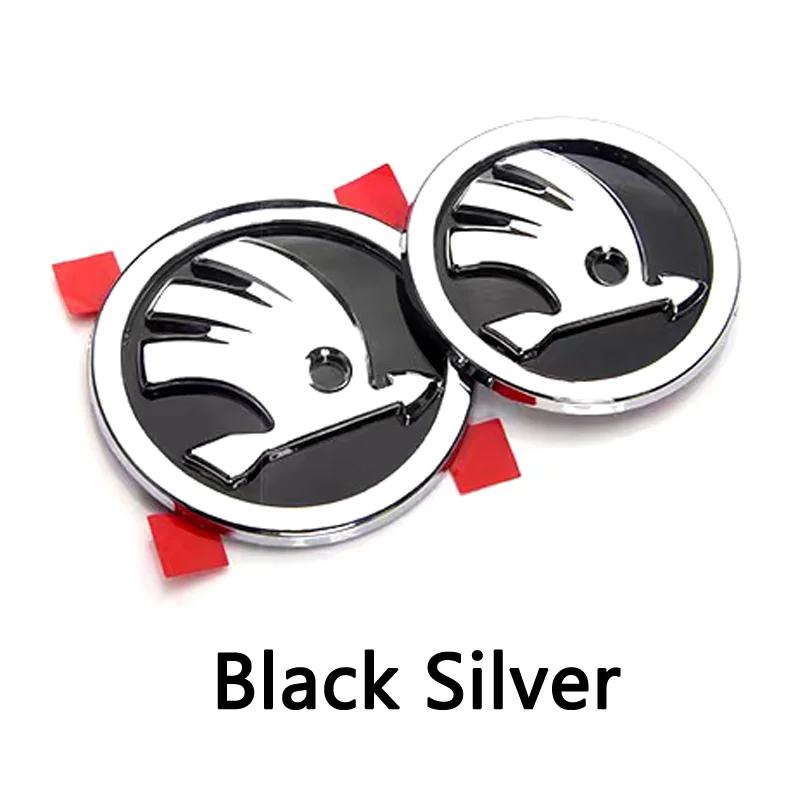 1pcs 80mm 90mm For Car Front Head Hood Rear Trunk Skoda Octavia Superb MK2 Fabia Yeti Rapid Roomster Badge Emblem Logo Sticker