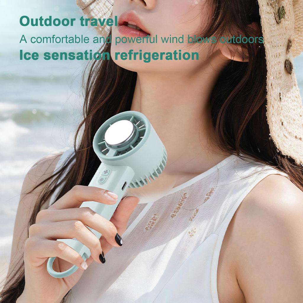 3in1 Cooling Fan Neck Hanging/handheld/desktop USB Rechargeable Electric Fans Travel 3 Wind Speed Ice Compress Cooling Device