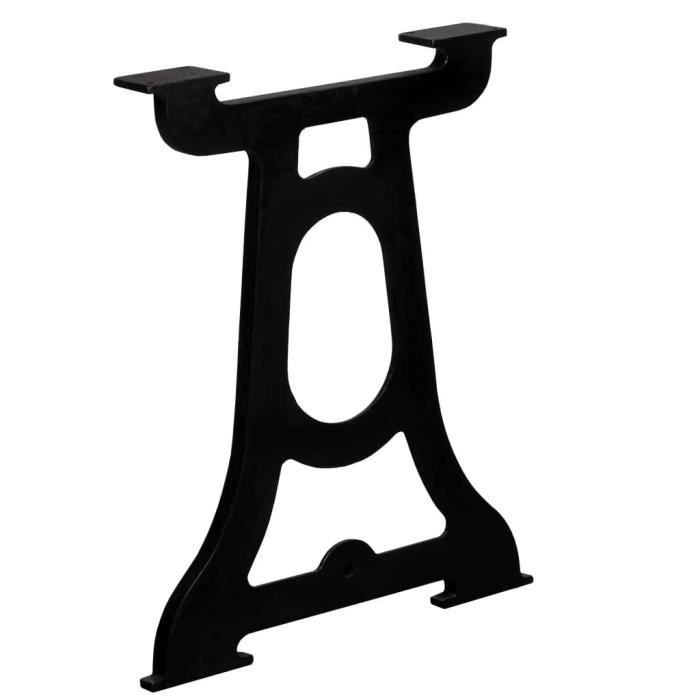 Pieds de table - vidaXL - Cadre en Y - Fonte - Noir - Style industriel