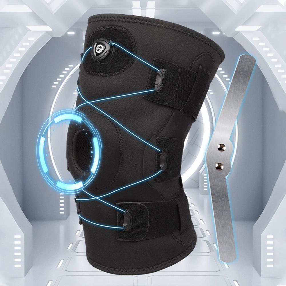 Hinged Knee Brace with Side Stabilizers Hinged Knee Support Breathable Knee Support Brace for Arthritis ACL PCL Meniscus Tear