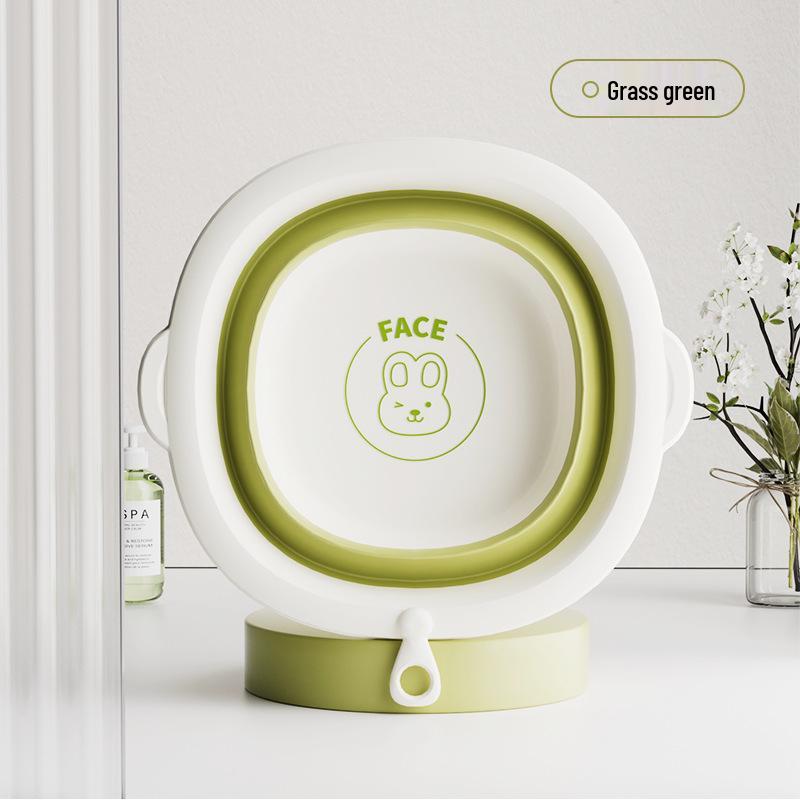 Foldable Silicone Washbasin for Kids and Dorms - Portable and Hangable