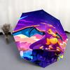 Pokemon Charizard Printed Umbrella Cool Fire Dragon Foldable Umbrella Windproof Anti UV Sun Rain Umbrella Outdoor Use