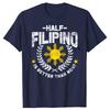 Half Filipino Is Better Than None Philippines Fuuny O-Neck Cotton T Shirt Men Casual Short Sleeve Tees Tops Harajuku Streetwear
