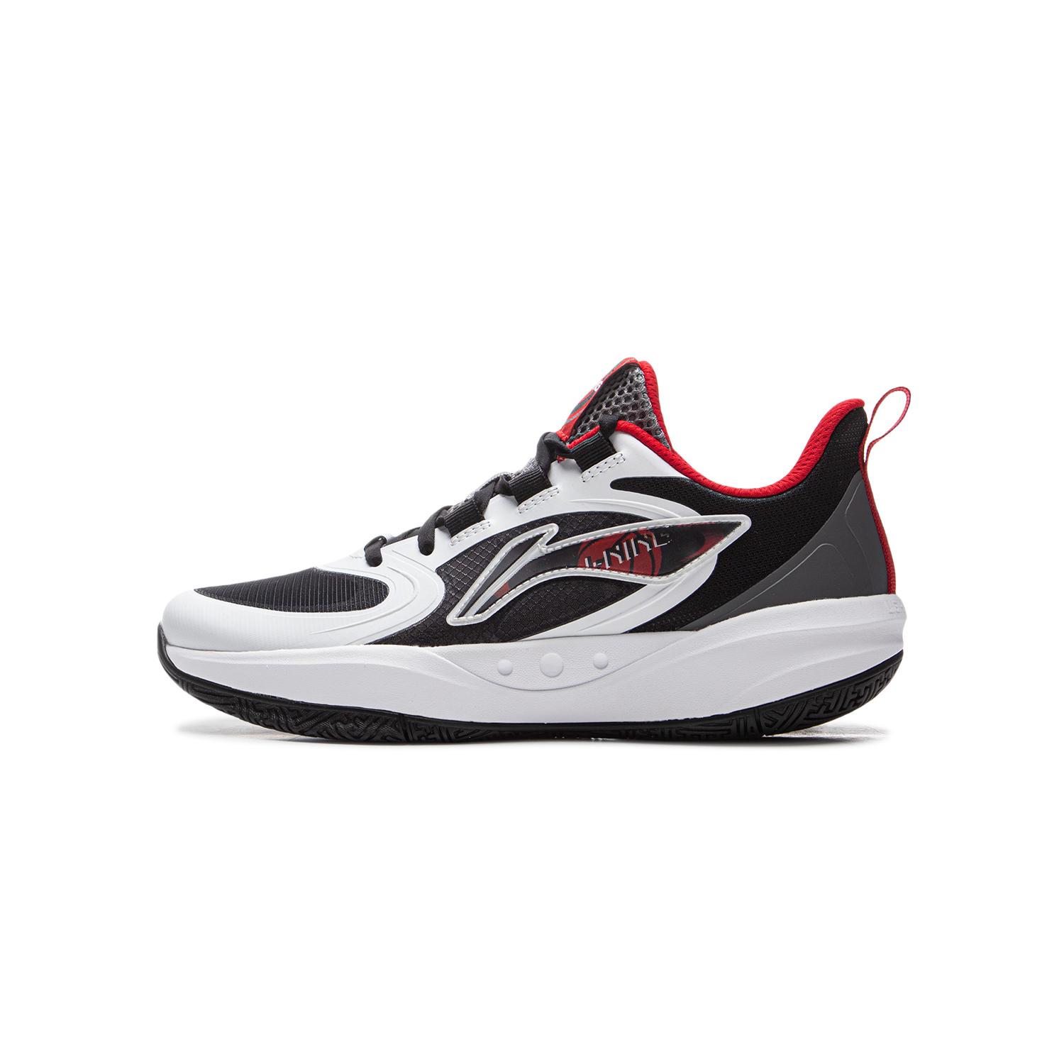 

Li Ning Детские простые универсальные модные баскетбольные кроссовки с отскоком Мужские кроссовки Черные Белые YKBU046-13 40⅓