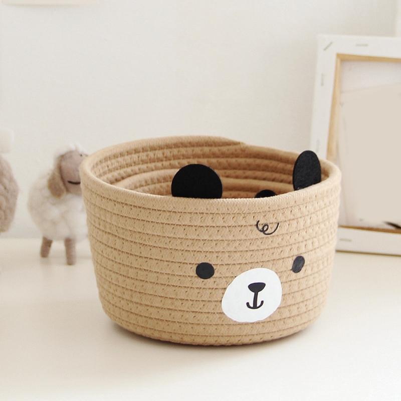 Soft Handwoven Sturdy Cotton Rope Basket Home Accessory for Keeping Small Items Neat and Accessible Home Organization