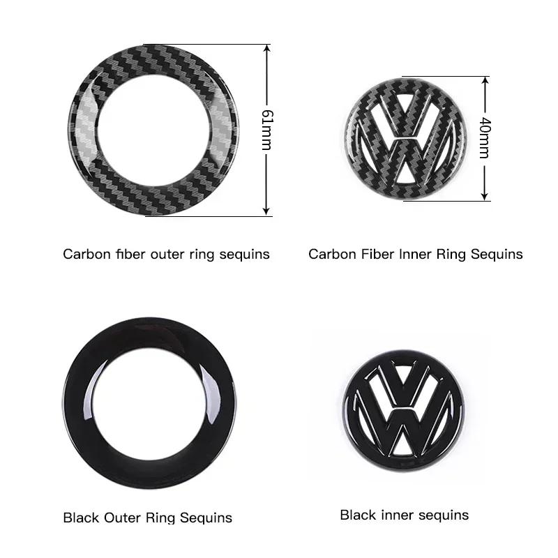 OBTLU1 Car Steering Wheel Logo Decoration Sticker Accessories For VW Tiguan Arteon Taigo Caddy CC e-up! Golf Polo Amarok Transporter