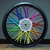 72 Pcs Red Blue Black Orange Universal Motorcycle Dirt Bike Wheel Rim Cover Spoke Skins Wrap Tubes Decor Protector