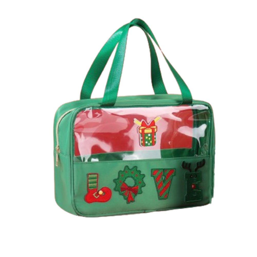 Creative Cosmetic Zipper Pouch Waterproof Christmas Toiletry Bags  Travel