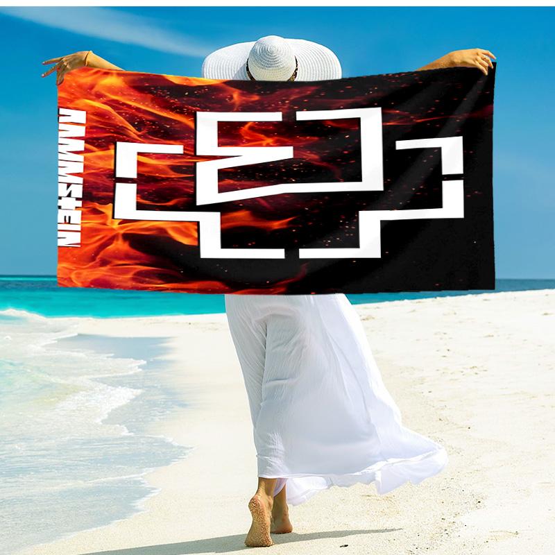 1pc Rammstein Heavy Metal Beach Towel,quick Drying Absorbent Beach Towel,outdoor Sports Swimming Beach towel,Soft and Comfortable Y73067