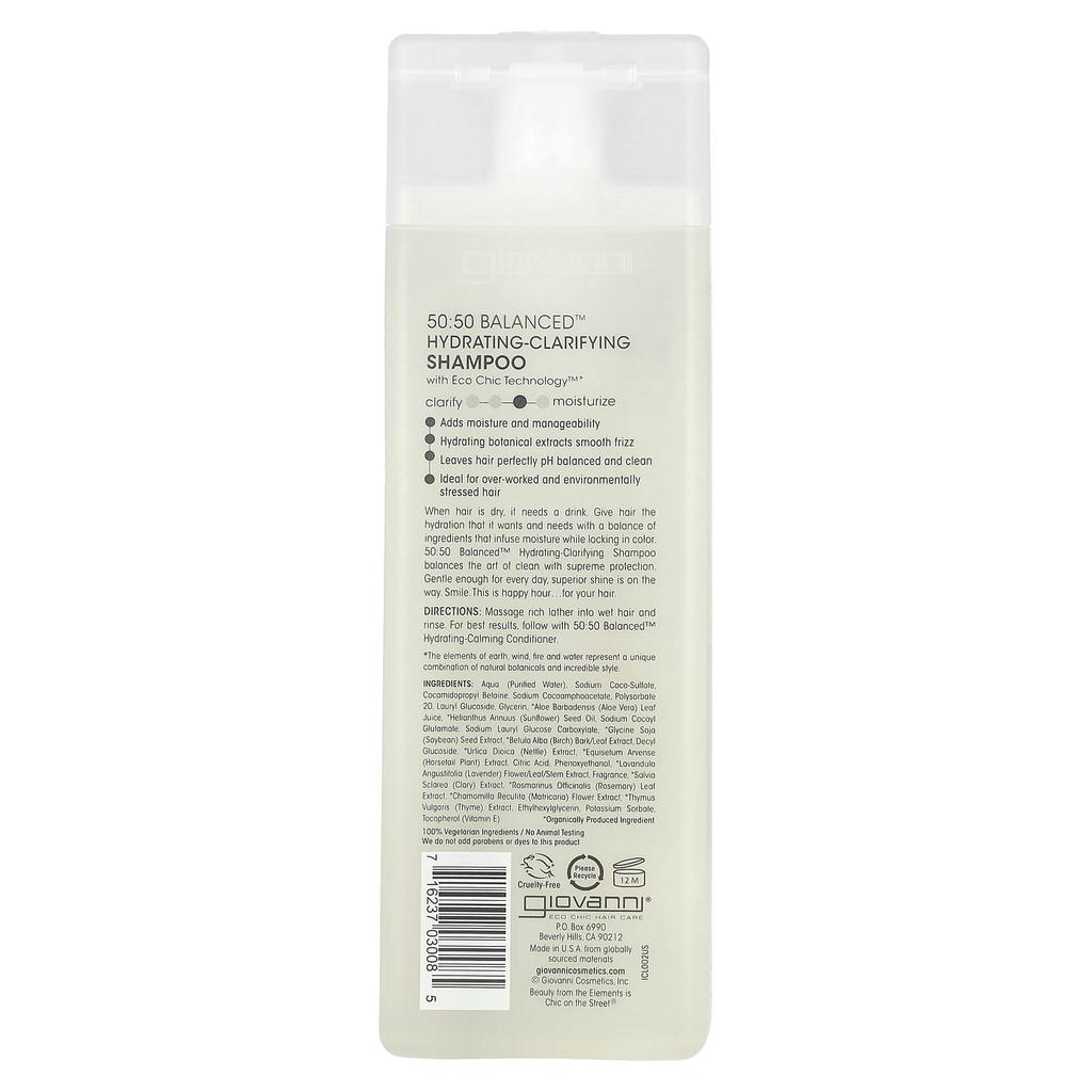 50:50 Balanced, Hydrating-Clarifying Shampoo, Normal to Dry Hair, 250 Ml (8.5 Fl Oz)