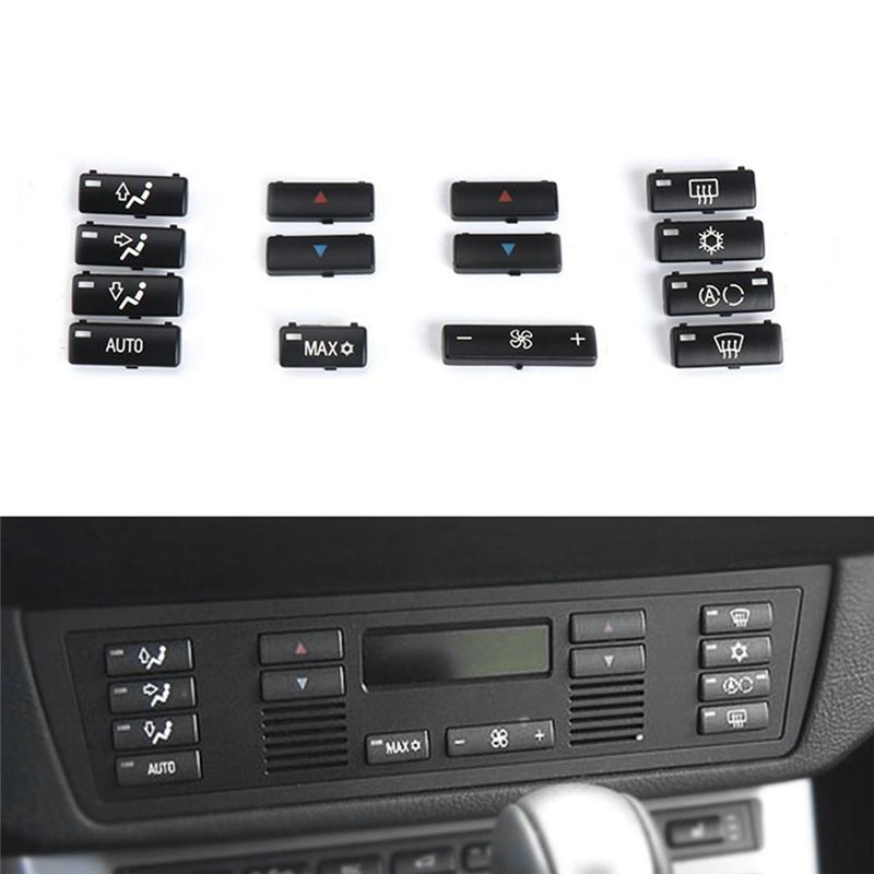 Replacement Climate A/C Control Control Panel Switch Buttons Cover Caps Car Button Key Caps Accessory For BMW E39 E53 M5 X5-M53K
