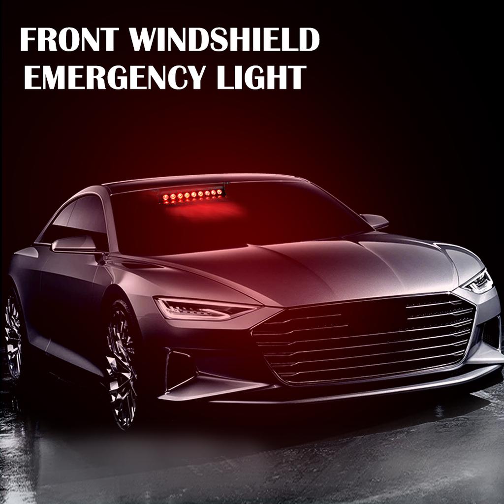 S1 9 LED-uri lumini de avertizare auto Lanterne stroboscopice Indicator de bord de urgență 12V Ultra strălucitor Roșu Albastru Galben Alb