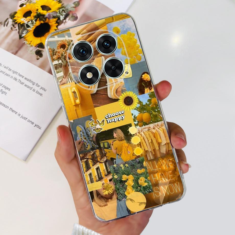 For Xiaomi Redmi Note 14 14Pro Case Coque Soft Silicone Back Cover Flower Butterfly Love Heart Clear Funda Redmi Note14 Pro Capa