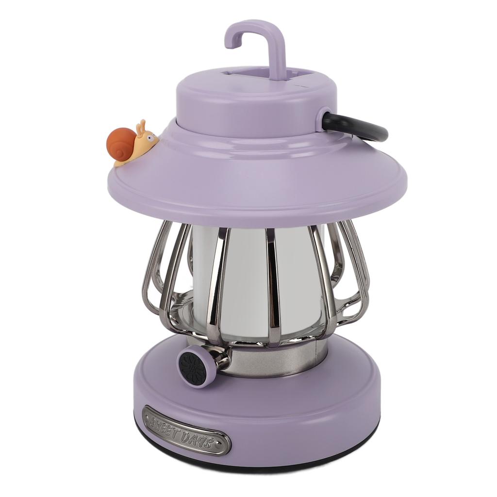 Retro Rechargeable Camping Lantern Infinite Dimming 3 Color Temperature Camping Lantern Portable Tent Light Emergency Light