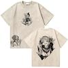 Washed Vintage Anime My Hero Academia Eijiro Kirishima T-shirt Men Women Manga Casual Retro T-shirts Men's Cotton Oversized Tees