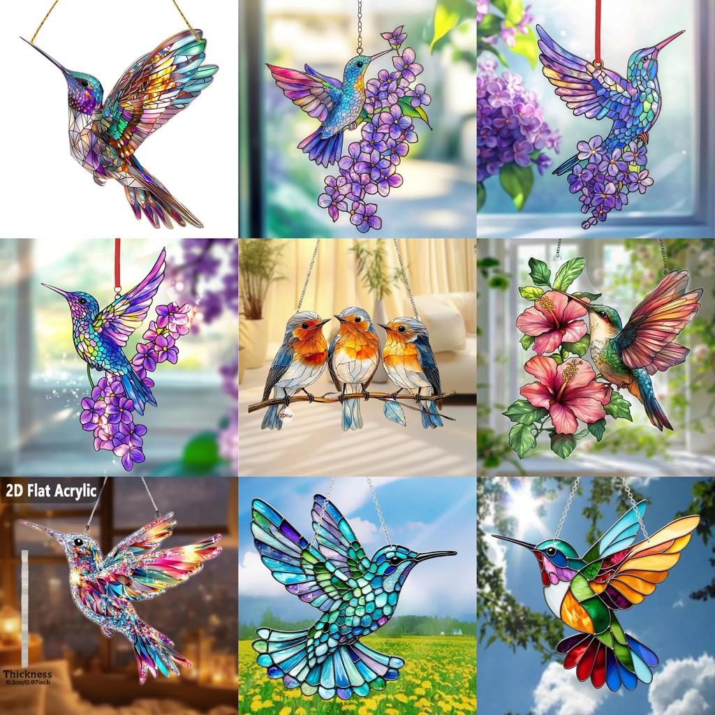 Cute Bird Acrylic Wall Decoration For Living Room And Garden Festive Decor Gift