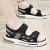 Fashion Student Non Slip Soft Bottom Beach Boys Sandals Men's Summer Sandals Leather Open Toe Sandal Walking Water Athletic