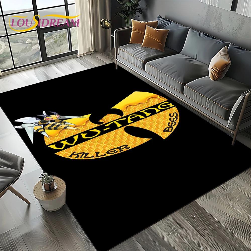 3D Wu T-TANG Clans Hip Hop Sign Rap Carpet Rug for Bedroom Living Room Home Sofa Decoration,Children Play Large Decor Floor Mat