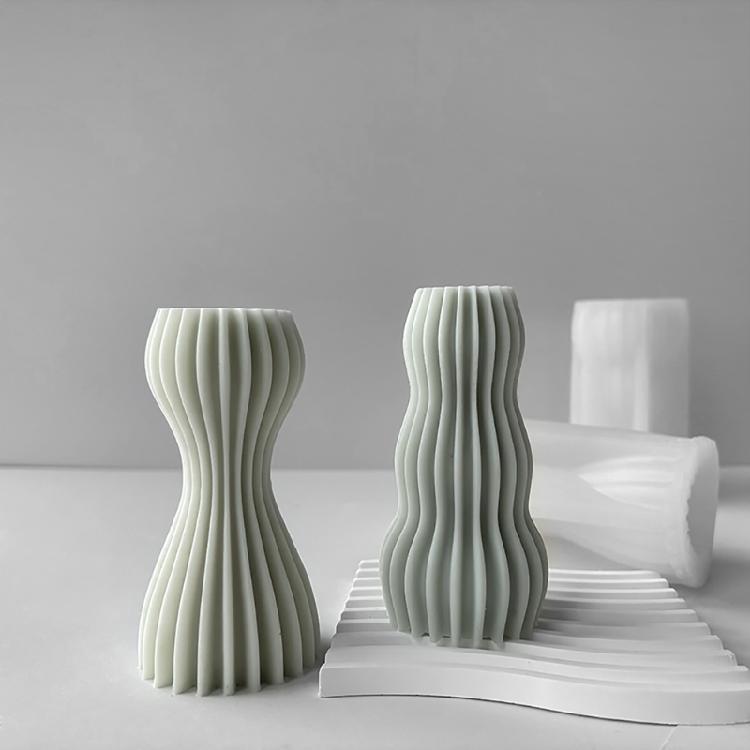 Beautiful Striped Candles Crafting Mold Handmade Aromatherapy Candle Resin Mold