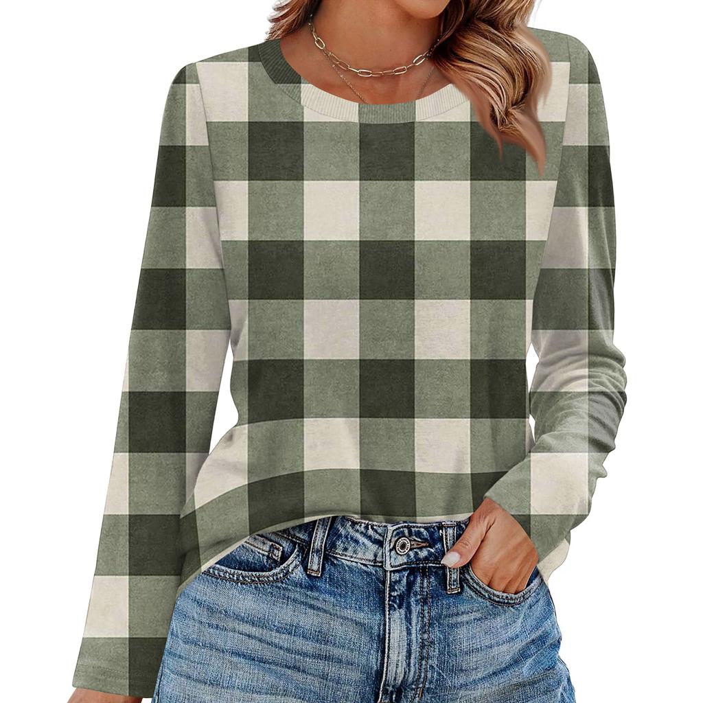 Košile s dlouhým rukávem pro ženy Roztomilý potisk Grafika Trička Halenky Běžné Velikosti Zásadní topy Pulovr