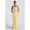 European Style High Waist Solid Color Mesh Fishtail Slim Bodycon Women Sling Long Dress