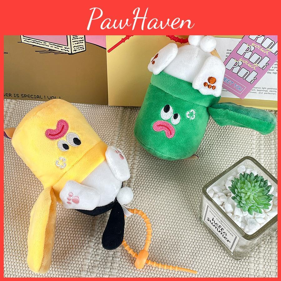 The In Cat The Trash Can Plush Keychain Cartoon Pendant Hanging Decoration Gift