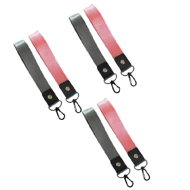 

Ergonomic Braided Polyester Keychain Lanyard Short Strap Lightweight Keychain Accessory For Keys And Small Items рожевий/сірий колір