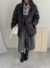 Yuyan knitted lapel medium and long down jacket women's new thick warm duck down bread jacket