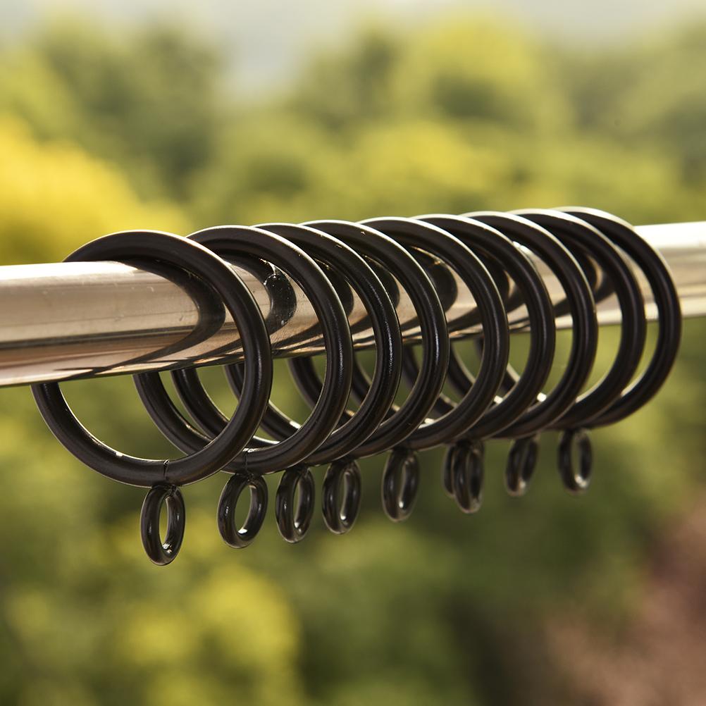10Pcs Well Finished 5 Sizes Black Metal Curtain Rings Hanging Rings Widely Applied For Most Kinds Of Curtains In Various Colors