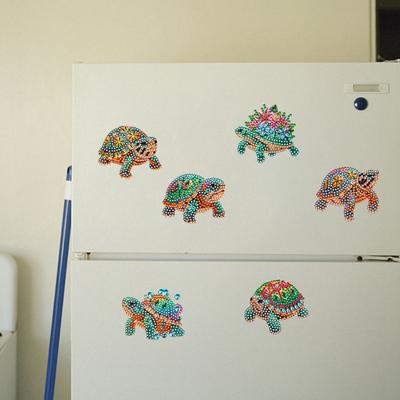 6 Stück Acryl Diamantmalerei Kühlschrankmagnete DIY Diamantmalerei Magnete Set für Kühlschrank Briefkasten Deko