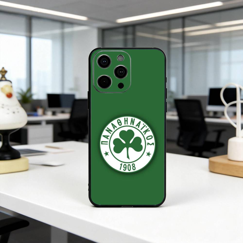 ART P-Panathinaikos A-Athens PA  Phone Case For iPhone 17,16,15,14,13,12,11 Plus,Pro Max,XS,Soft Silicone Black Cover