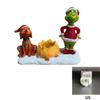 Night Christmas Light Wall Bedside Lamp Resin Green Monster Decor Holiday