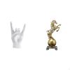 Rock Gesture Sculpture Modern Horse Figurine Creative Hand Resin Statue for Apartment Bedroom