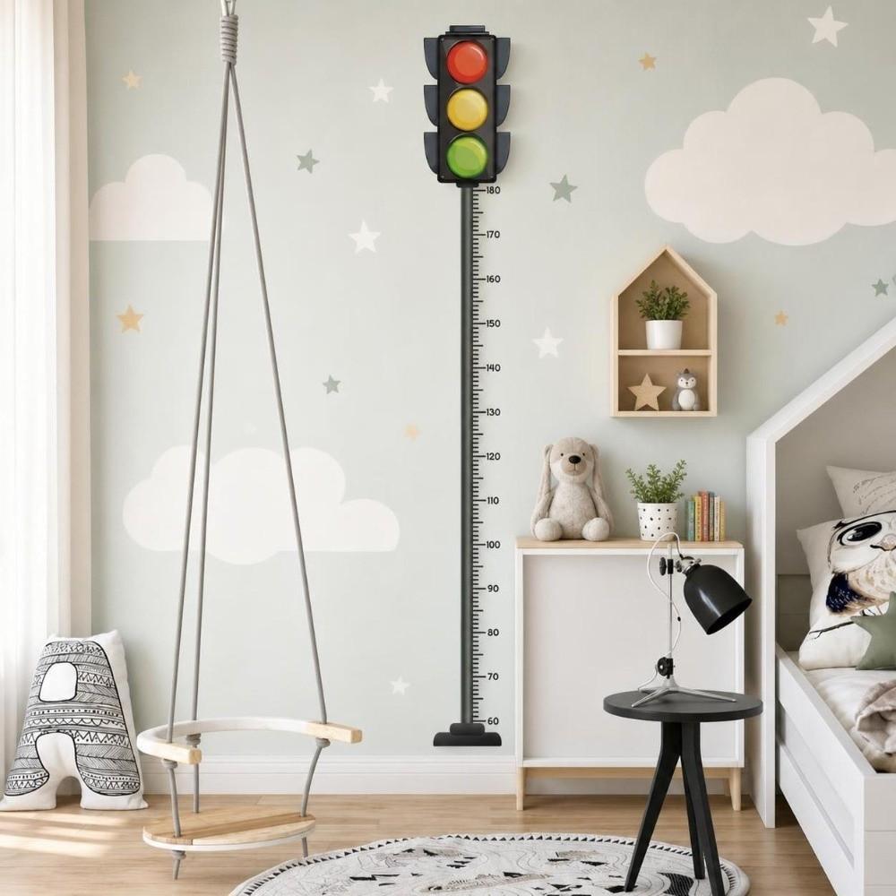 Peel and Stick Kids Growth Chart Decal Removable Growth Measuring Tool Kids Room