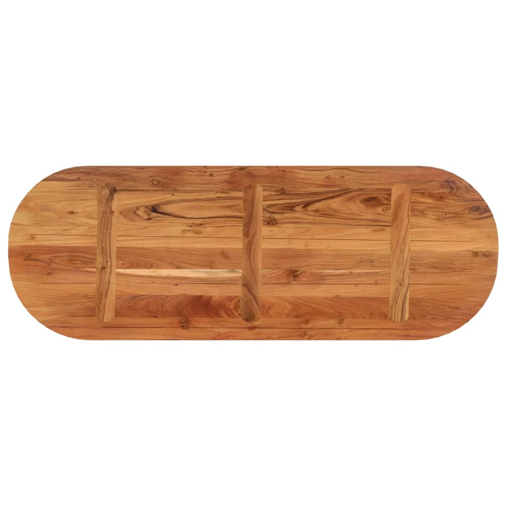 Table Top 110 x 40 x 2.5 cm Oval Solid Acacia Wood