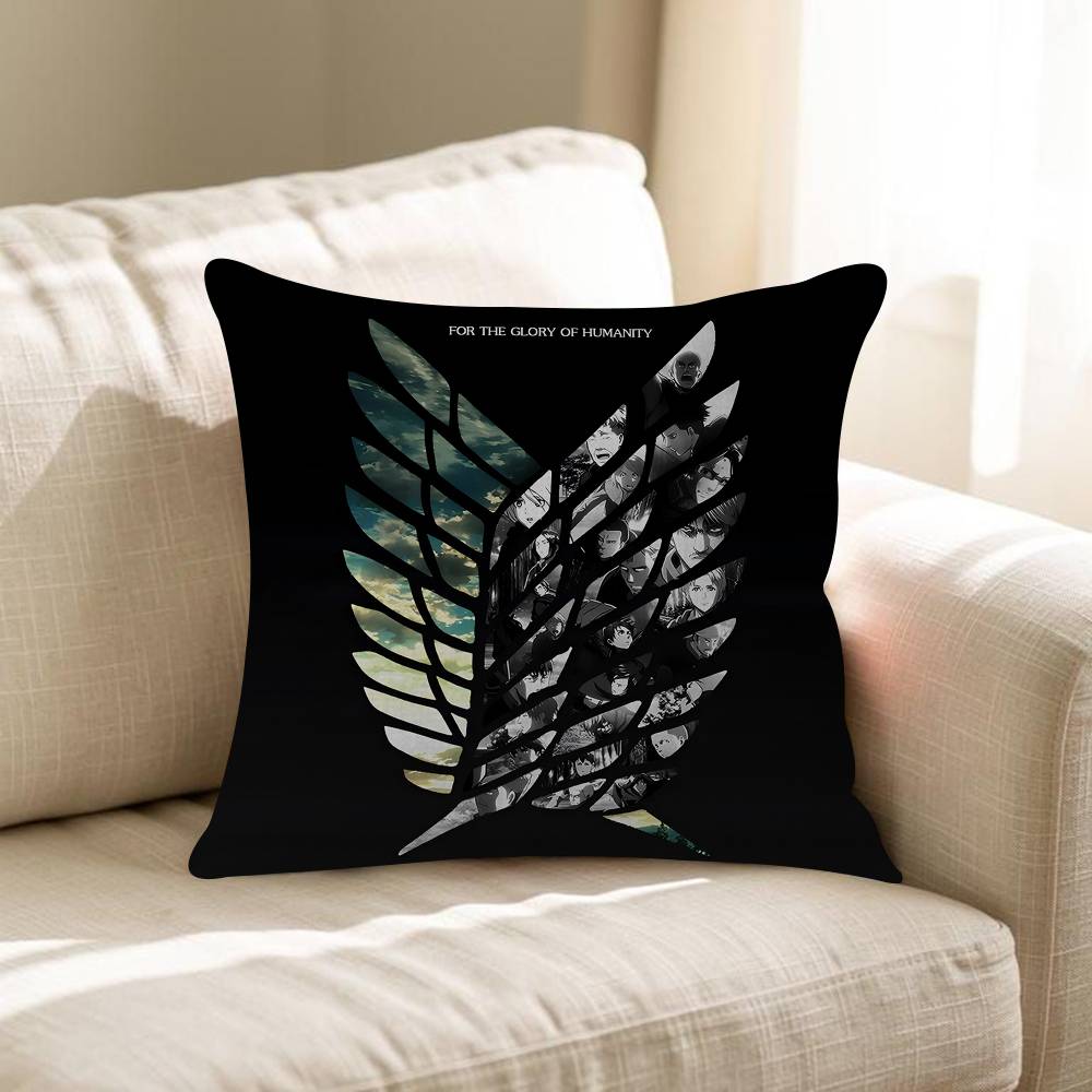 

Anime Comics Attack On The Giant Cushion Cover Inches Farmhouse Decor Home Throw Pillow Covers For Couch Decorations 30x30 cm