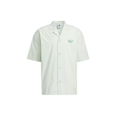 Originals Trefoil Short Sleeve Sports Shirt Men Tops Linen-Green IK8625