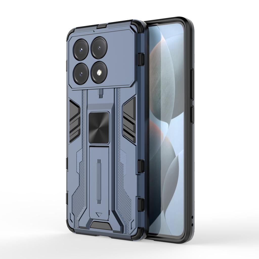 For Xiaomi Redmi K70E 5G/Poco X6 Pro 5G Kickstand Cover Dual Layer Hard PC Soft TPU Shockproof Case