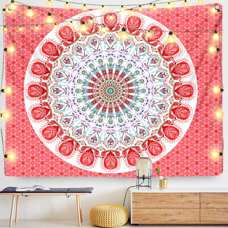 Mandala Lace Tapestry Wall Decor Living Room Tapestry Wall Beach Towel Thin Blanket Travel Mat