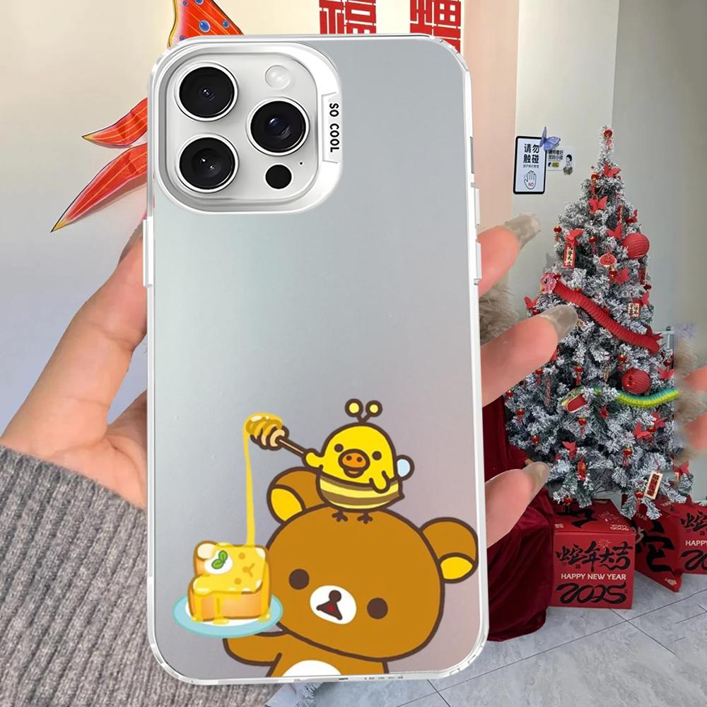 Rilakkuma Phone Case For iPhone 16 15 14 13 12 11 Pro Max X XR XSMAX 8 7 Plus Matte Shockproof Back Cover