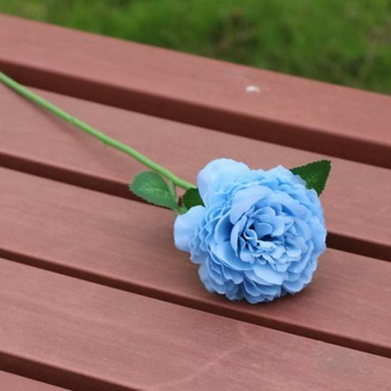 10 шт. Шелковая Синяя Роза Гортензия Пион Свадебная Цветочная Композиция для Украшения Прохода