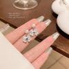 Korean Crystal Diamond Flower Pearl Earrings for Women - S925 Silver Luxury Design